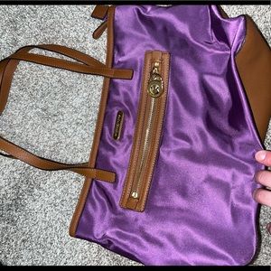 Michael Kors purple nylon tote. Excellent condition!